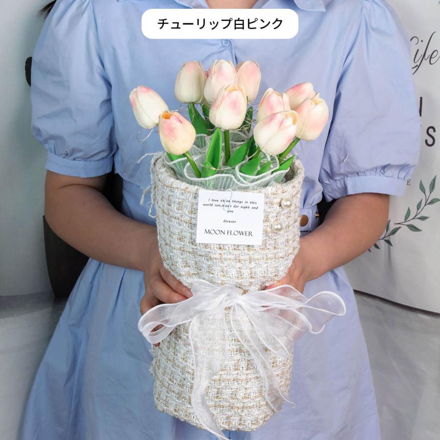 アーティフィシャルフラワー 花束 プレゼント LED ライト付 チューリップ ブーケ 造花 花 ボックス ギフト 誕生日 発表会 US-717 父の日 | ブランド登録なし | 11