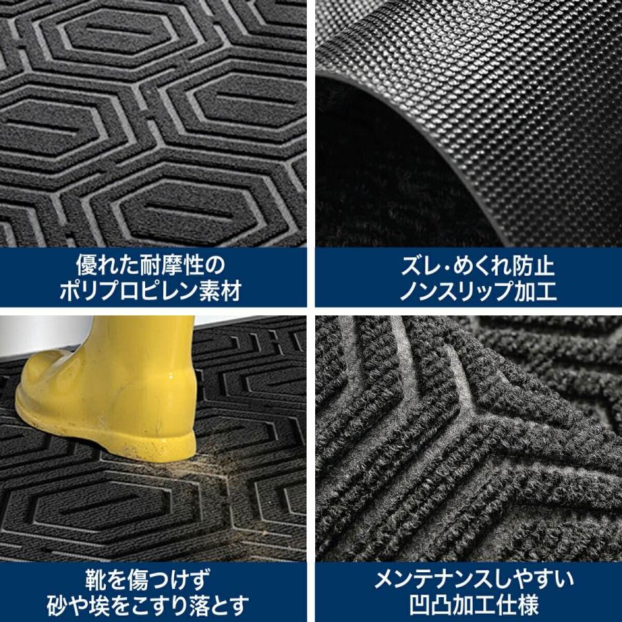玄関マット 業務用 屋外用ドアマット 速乾 吸水 滑り止め 80×120 屋外