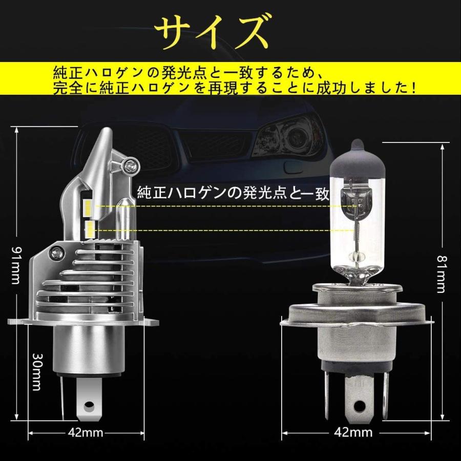 H4 led ヘッドライト バルブ Hi/Lo 新車検対応 車/バイク用 16000LM 車対応8000LMｘ2｜japandrem｜03