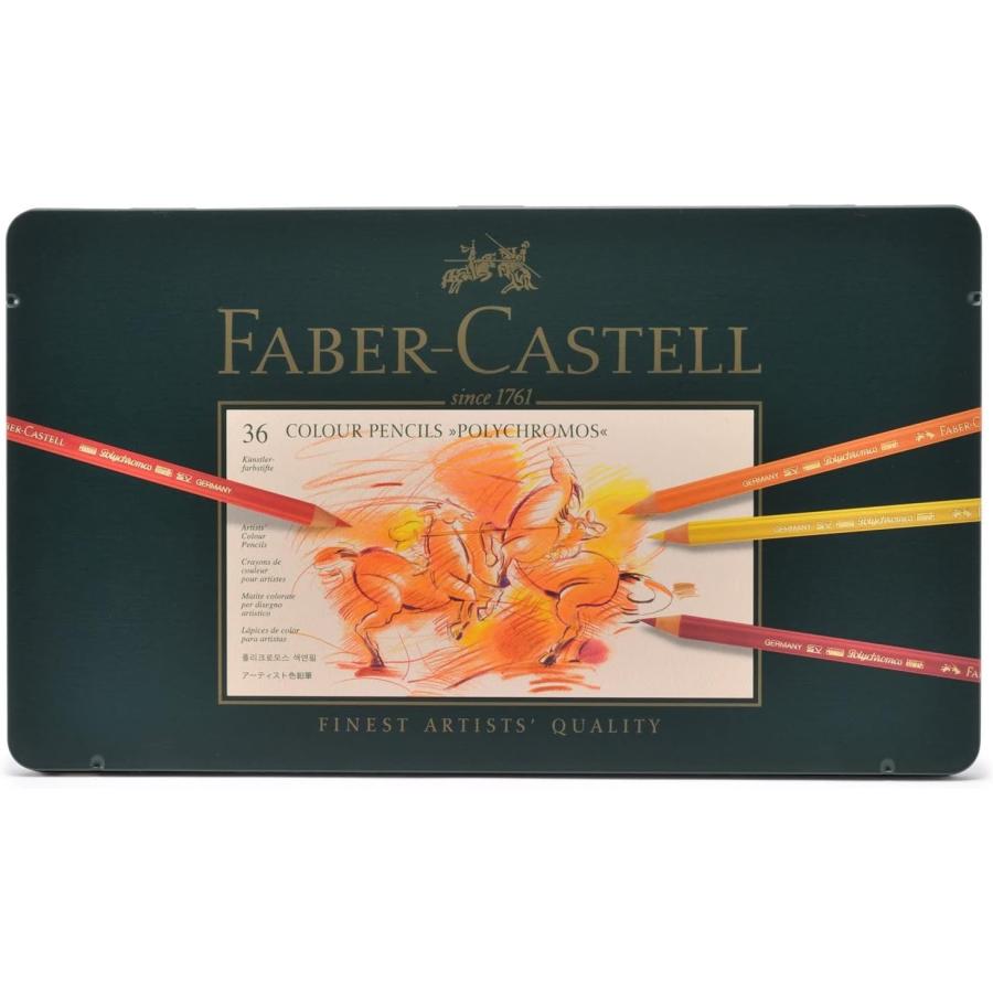 FABER-CASTELL】ポリクロモス色鉛筆36色 (缶入り) : 日本の文具 業務用