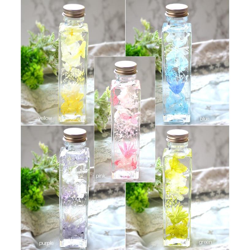 ハーバリウム ピュアローズ (角瓶150ml) 5カラー Pure Rose 観葉植物