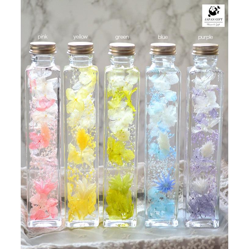 ハーバリウム ピュアローズ (角瓶200ml) 5カラー Pure Rose 観葉植物