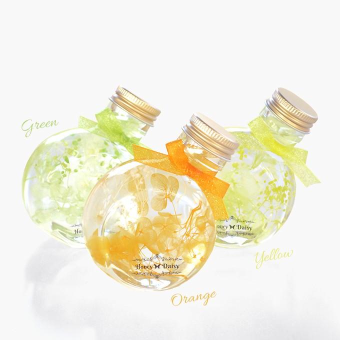 Honey Daisy ハーバリウム サークル ネコ瓶 100ml 6色から選べる2本セット ミニボトル 観葉植物 インテリア 雑貨 プリザーブドフラワー 花 ドライフラワー ジャパンギフト Paypayモール店 通販 Paypayモール