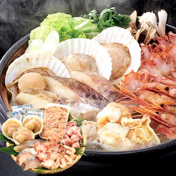 海の幸と知床どりの鍋