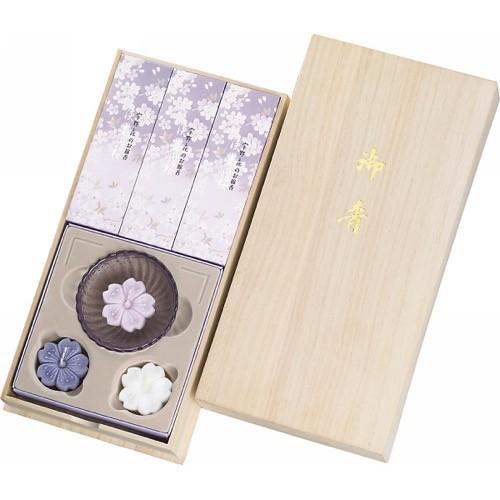 内祝い 内祝 お返し 線香 ろうそく ギフト 贈答用 宇野千代のお線香 淡墨の桜 浮きローソクセット 桐箱入 Ss503 014 ジャパンギフト 通販 Yahoo ショッピング