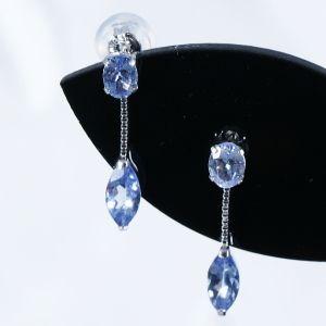 ティファニー命名タンザナイト】K18WG 0.8ct タンザナイトピアス