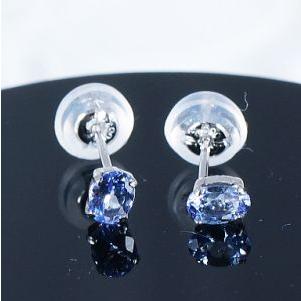 PT 0.3ct タンザナイトピアス オーバルカット プラチナ 12月誕生石 