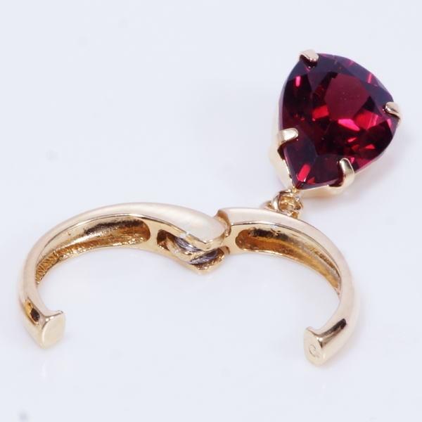 ◯ガーネット K18 ペアシェイプ リング◯ K18 2ct ガーネット スイングピアリング ペアシェイプ 18金 1月誕生石