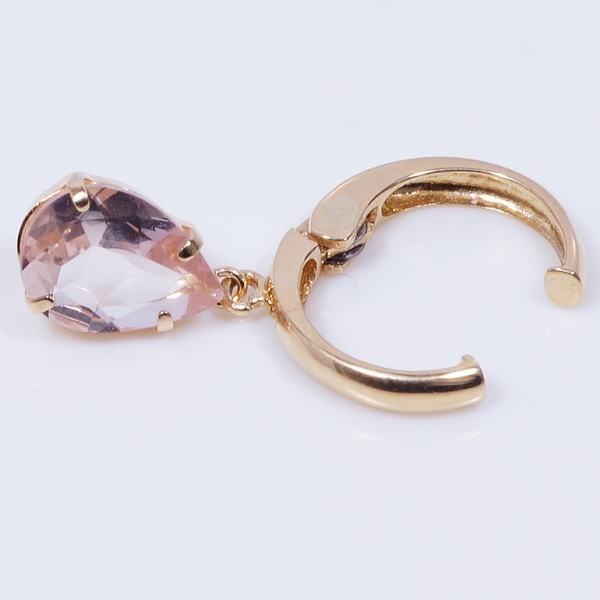 K18 1.6ct モルガナイトピアリング ペアシェイプ 18金 モルガナイト 