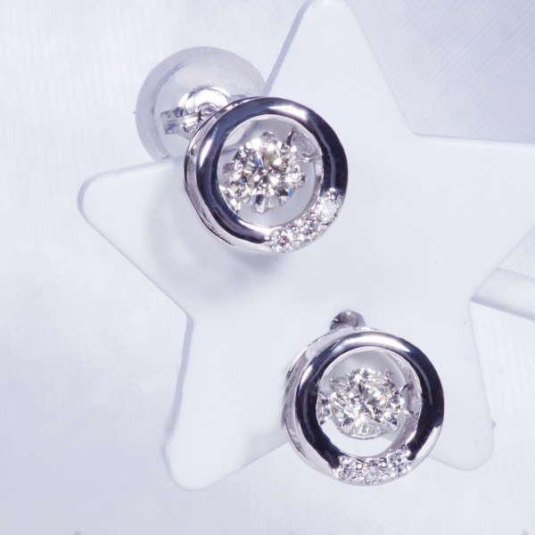 k18ホワイトゴールドダイヤモンドダンシングピアス 【公式通販】