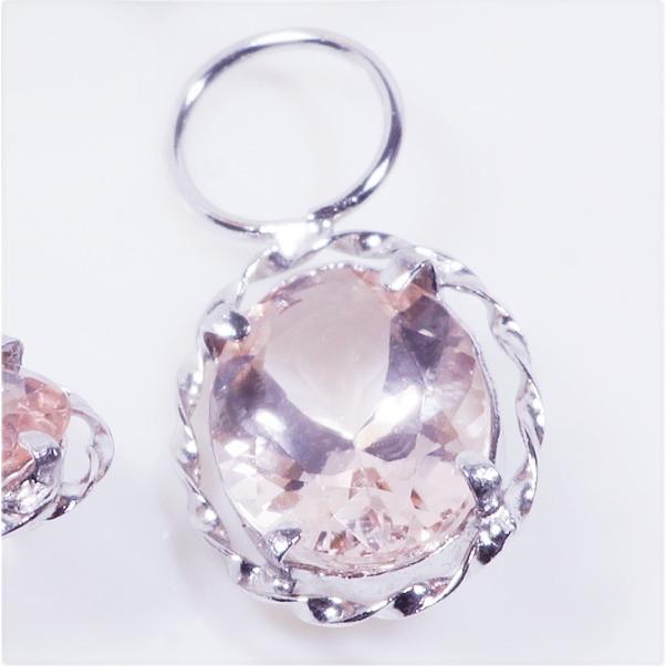 PT 1.6ct モルガナイトチャーム オーバル 1.6カラット プラチナ 