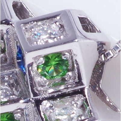 デマントイドガーネット、アウイナイト、ダイヤのネックレス