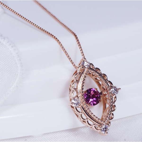 即日出荷 バイオレットガーネット ペンダントネックレス ダンシングストーン 18金ピンクゴールド Ftw3215pg 1月誕生石 特別奉仕品 オープニング大放出セール Www Ladislexia Net