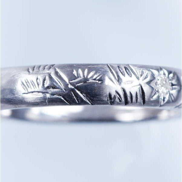 松竹梅リング 18金ホワイトゴールド : アイラブジュエリー - 通販