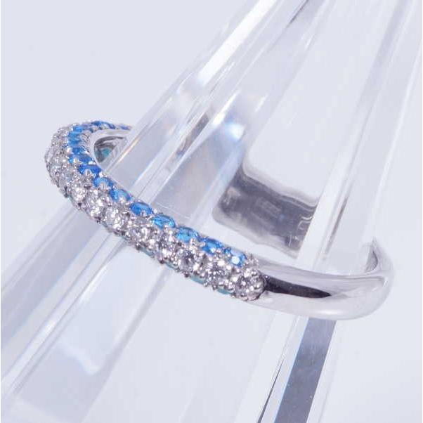 プラチナ パライバトルマリン アウイナイト ダイヤ デザインリング