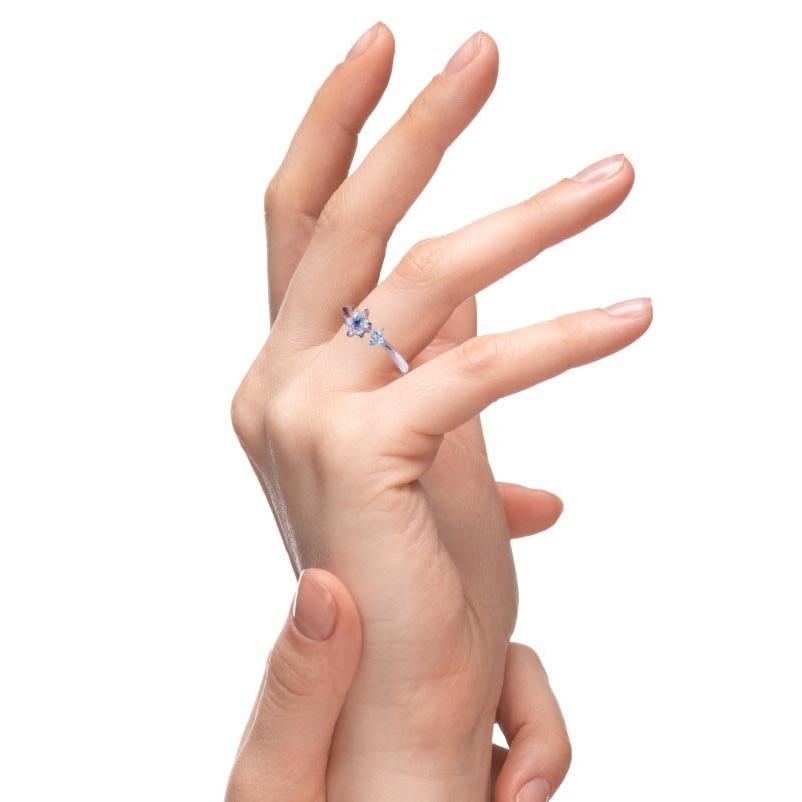 アウイナイト パライバトルマリン ダイヤ デザインリング プラチナ