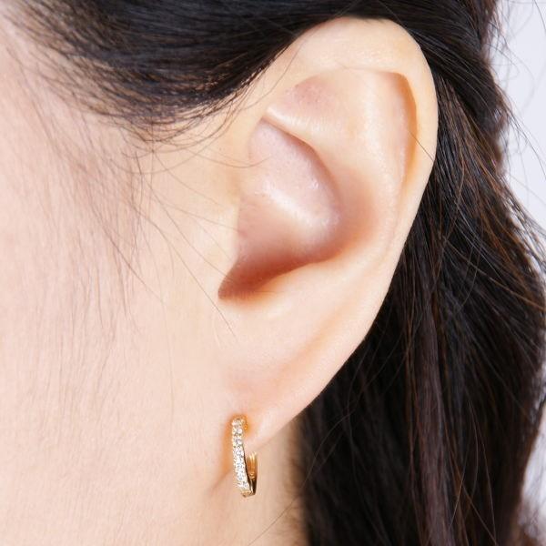 ダイヤモンド♡イヤーカフ♡k14♡0.2ct よじ登っ