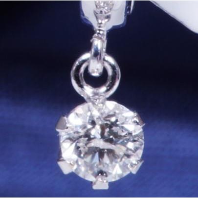 K14WG 0.3ct ダイヤピアリング 14金ホワイトゴールド 4月誕生石