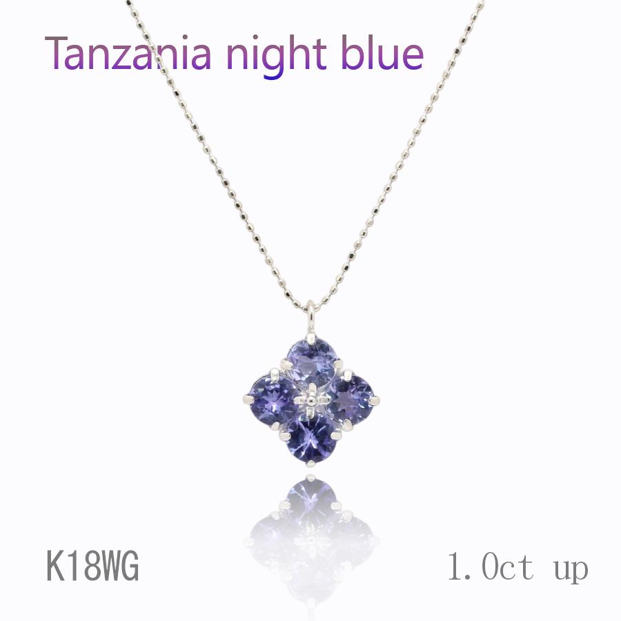 タンザナイト ネックレス 45cm フリーアジャスター K18WG タンザナイト ネックレス 45cm フリーアジャスター K18WG