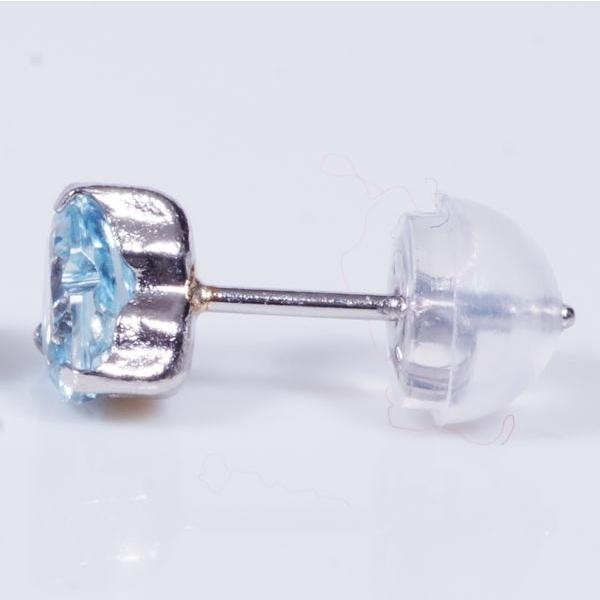 ◆お客◆ Pt アクアマリン　ハート　ピアス PT 0.7ct アクアマリンピアス ハートシェイプ 0.7カラット プラチナ 3