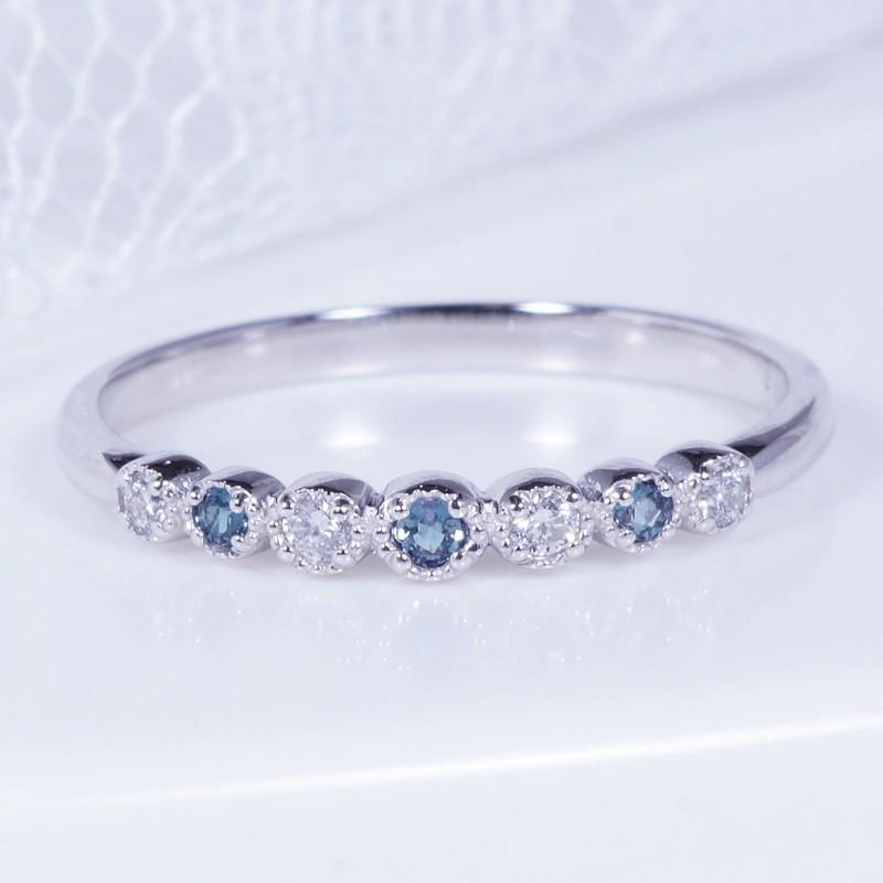 PT 0.05ct アレキサンドライトリング ダイヤ 0.07ct プラチナ RO7637 
