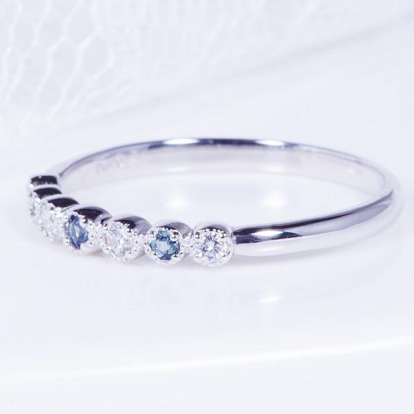 PT 0.05ct アレキサンドライトリング ダイヤ 0.07ct プラチナ RO7637 