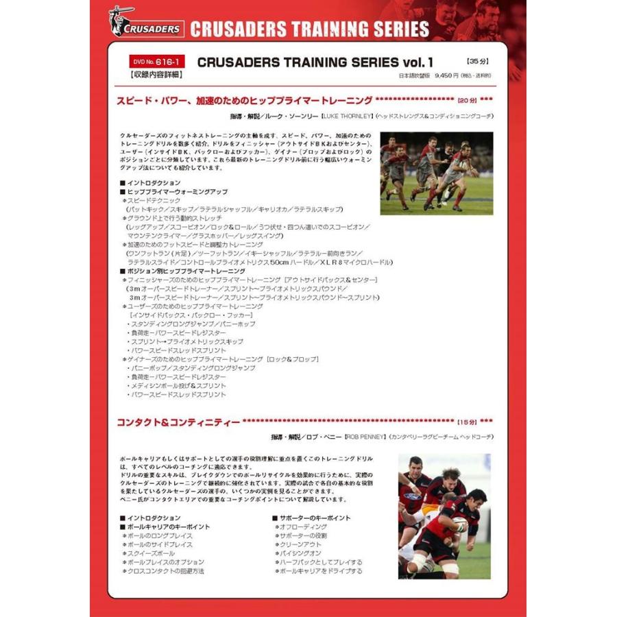 DVD ラグビー コーチング DVD クルセーダーズ トレーニングシリーズ 全