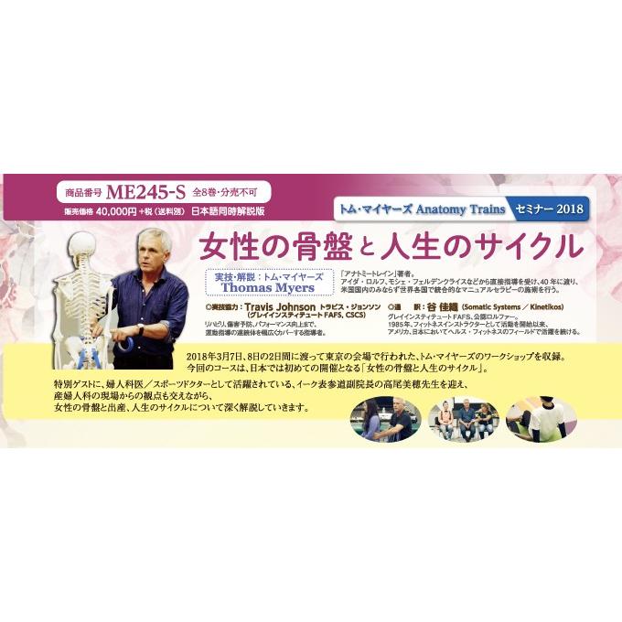 アナトミートレイン2018 女性の骨盤と人生のサイクルDVD全8巻 アナトミートレイン2018 女性の骨盤と人生のサイクルDVD全8巻