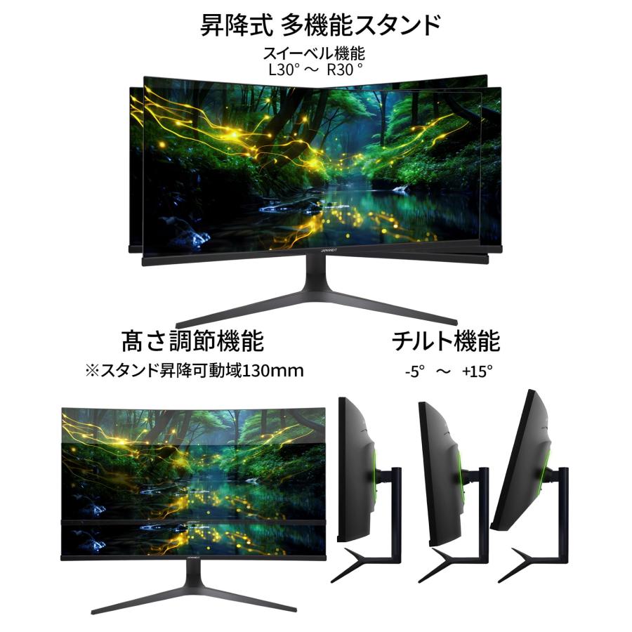 JAPANNEXT 34インチ曲面 IPSパネル UWQHD(3440 x 1440)解像度 JAPANNEXT 34インチ曲面 IPSパネル UWQHD(3440 x 1440)解像度
