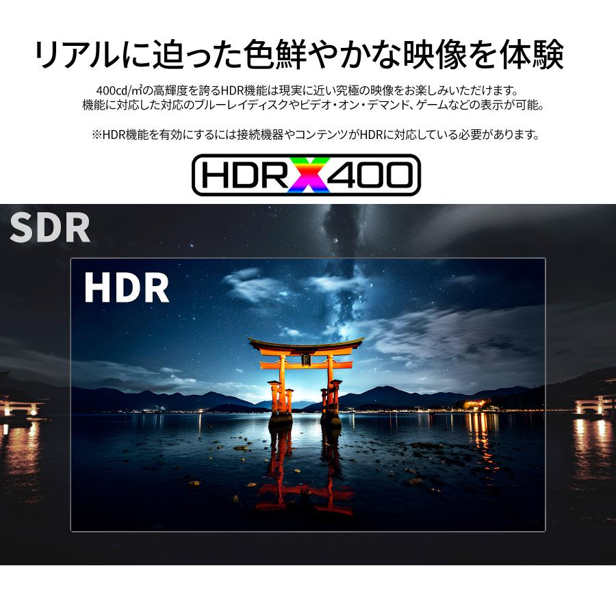 JAPANNEXT 27インチ IPS BLACKパネル搭載 4K(3840x2160)解像度 液晶モニター JN-27IPSB4FLUHDR HDMI DP HDR sRGB 100% DCI-P3 98% 4辺フレームレスモデル｜japannext｜08