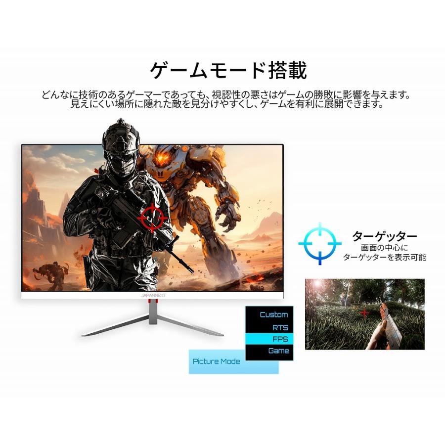 JAPANNEXT 24.5インチ VAパネル搭載 260Hz対応 フルHD(1920x1080 JAPANNEXT 24.5インチ VAパネル搭載 260Hz対応 フルHD(1920x1080