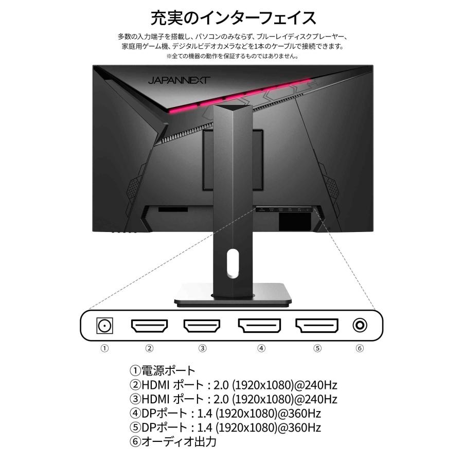 【360hz】JAPANNEXT JN-360IPS27FHDR-HSP JAPANNEXT 27インチ IPSパネル Full HD(1920 x 1080) 360Hz 液晶
