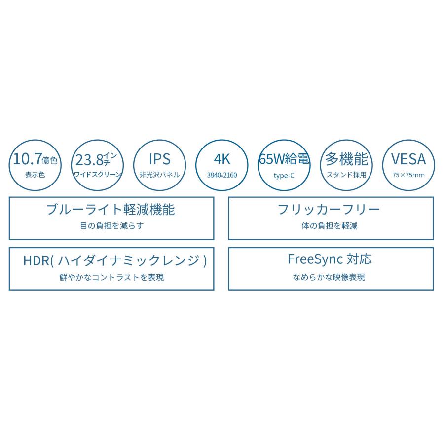JAPANNEXT 23.8インチ IPSパネル搭載 4K(3840x2160)解像度 液晶 JAPANNEXT 23.8インチ IPSパネル搭載 4K(3840x2160)解像度 液晶