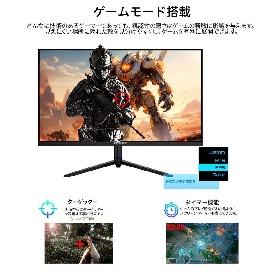 JAPANNEXT 31.5インチ VAパネル搭載 160Hz対応 4K(3840x2160 JAPANNEXT 31.5インチ VAパネル搭載 160Hz対応 4K(3840x2160