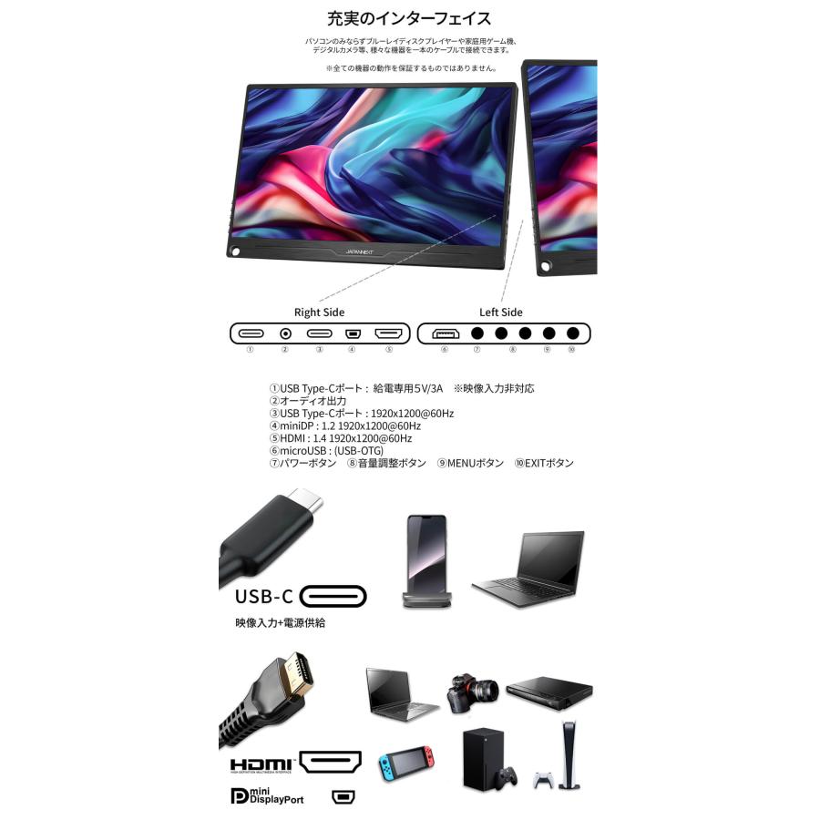 JAPANNEXT（ジャパンネクスト） JAPANNEXT 13.3インチ IPSパネル搭載