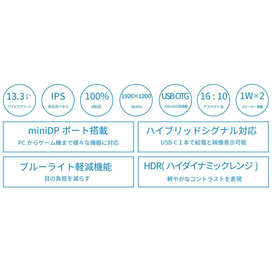 JAPANNEXT（ジャパンネクスト） JAPANNEXT 13.3インチ IPSパネル搭載