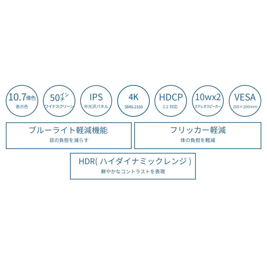 JAPANNEXT 50インチ IPSパネル搭載 大型4K液晶モニター JN JAPANNEXT 50インチ IPSパネル搭載 大型4K液晶モニター JN
