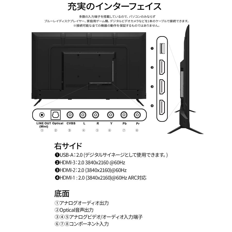 JAPANNEXT 【3年保証モデル】JAPANNEXT 50インチ VAパネル搭載 JAPANNEXT 【3年保証モデル】JAPANNEXT 50インチ VAパネル搭載