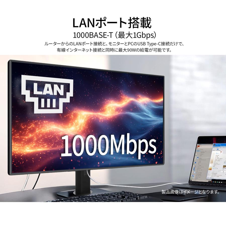 JAPANNEXT 28インチ IPSパネル搭載 4K解像度 液晶モニター JN-IPS28U-HSPC9-DL HDMI DP USB Type-C LAN デイジーチェーン接続対応 【2年保証】 ジャパンネクスト_4