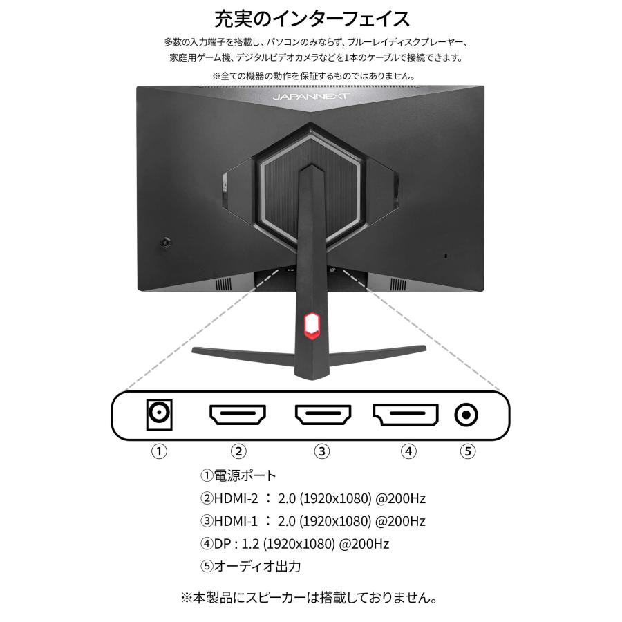 JAPANNEXT 27インチ VAパネル搭載 200Hz対応 フルHD(1920x1080 JAPANNEXT 27インチ VAパネル搭載 200Hz対応 フルHD(1920x1080