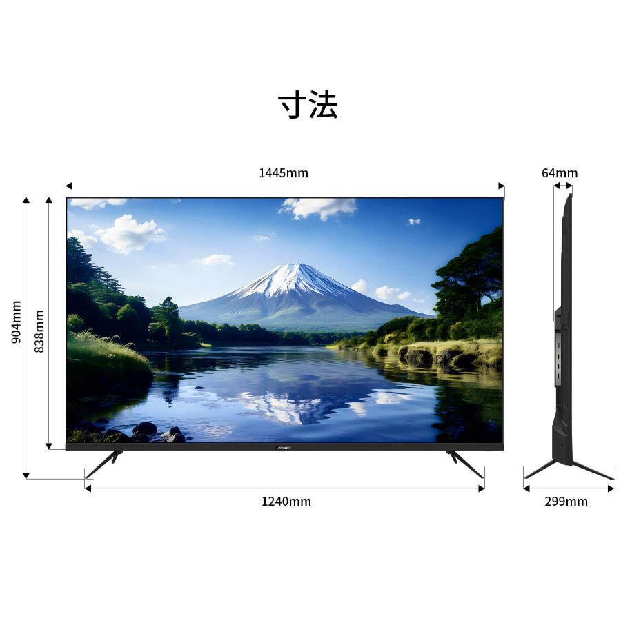 JAPANNEXT（ジャパンネクスト） JAPANNEXT 65インチ IPSパネル搭載 4K