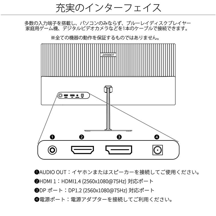 JAPANNEXT（ジャパンネクスト） デスクワーク液晶モニター PC パソコン
