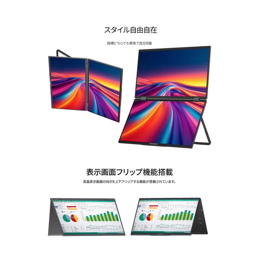 JAPANNEXT（ジャパンネクスト） JAPANNEXT 15.6インチ IPSパネルx2搭載