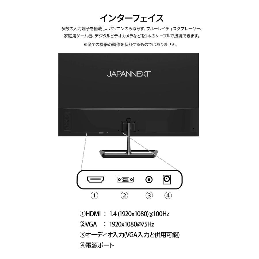 JAPANNEXT（ジャパンネクスト） JAPANNEXT 21.5インチ IPSパネル搭載