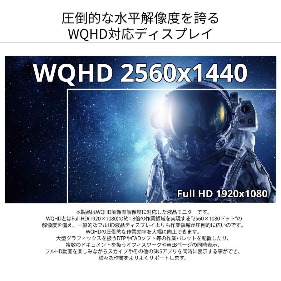 JAPANNEXT デスクワーク液晶モニター PCモニター パソコンモニター 31.5インチ IPSパネル WQHD ウルトラワイド DP 高画質 JN-IPS315FLWQHDR ジャパンネクスト | JAPANNEXT | 06