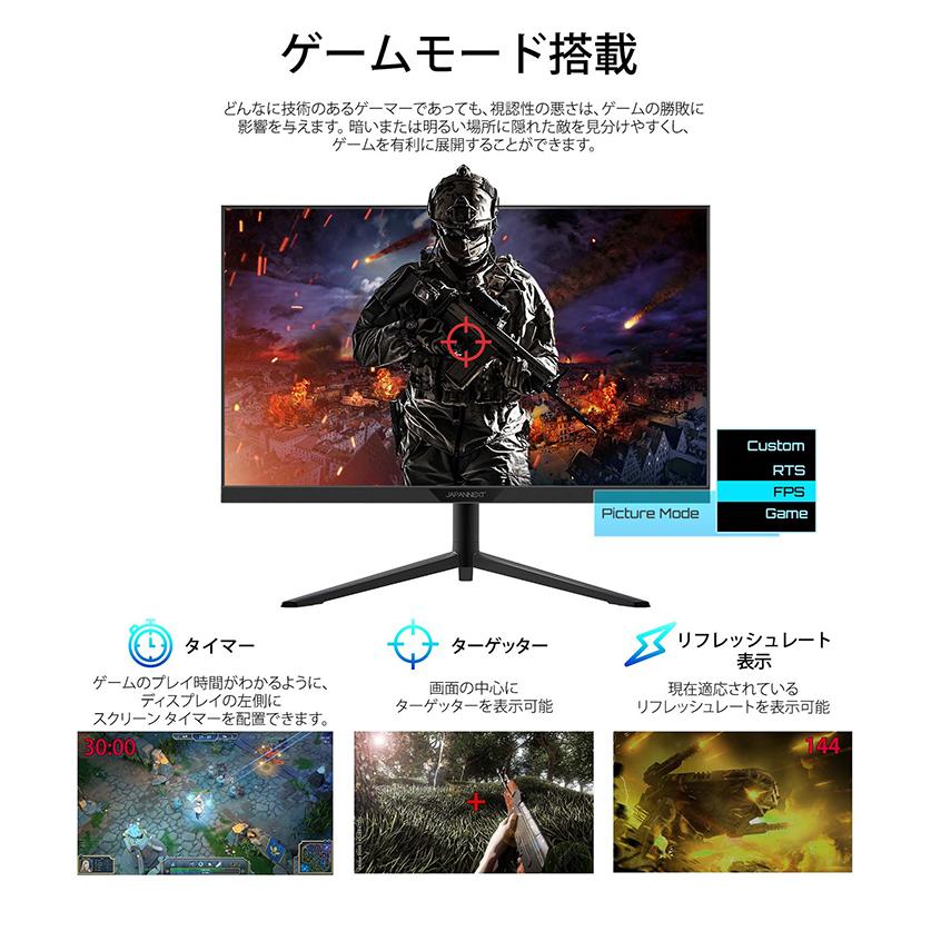 JAPANNEXT ゲーミングモニター 28インチ IPSパネル 4K ワイド 144Hz PC