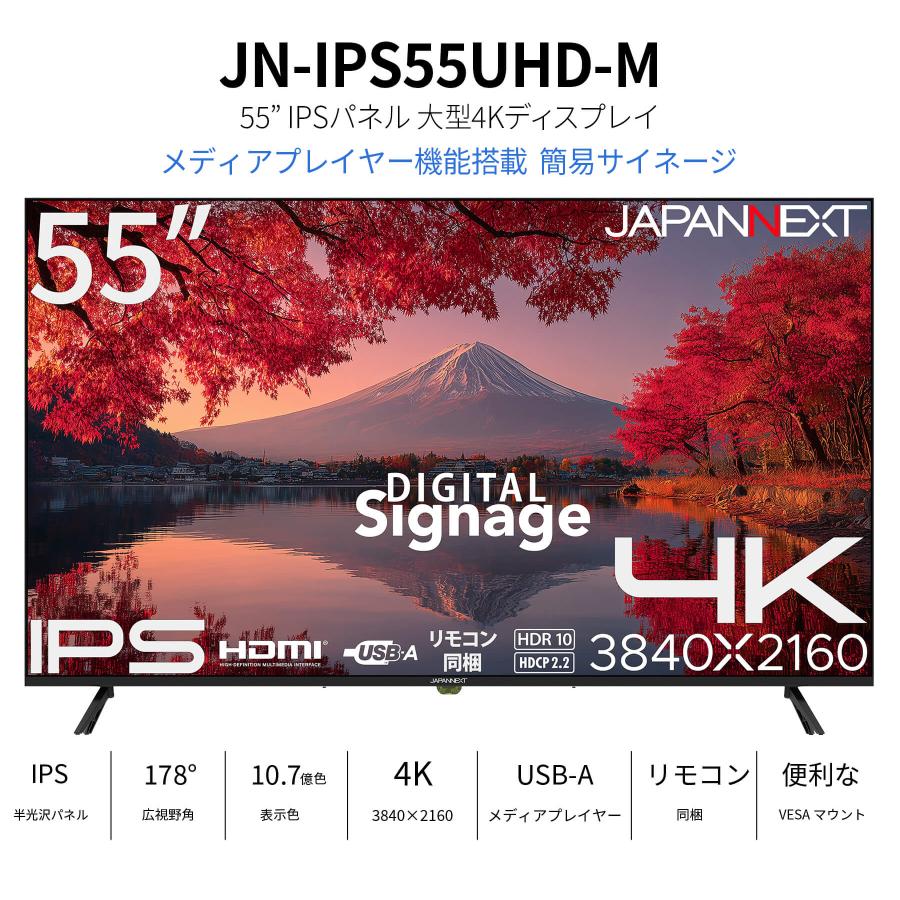 JAPANNEXT（ジャパンネクスト） 【2年保証モデル】 JAPANNEXT 55インチ