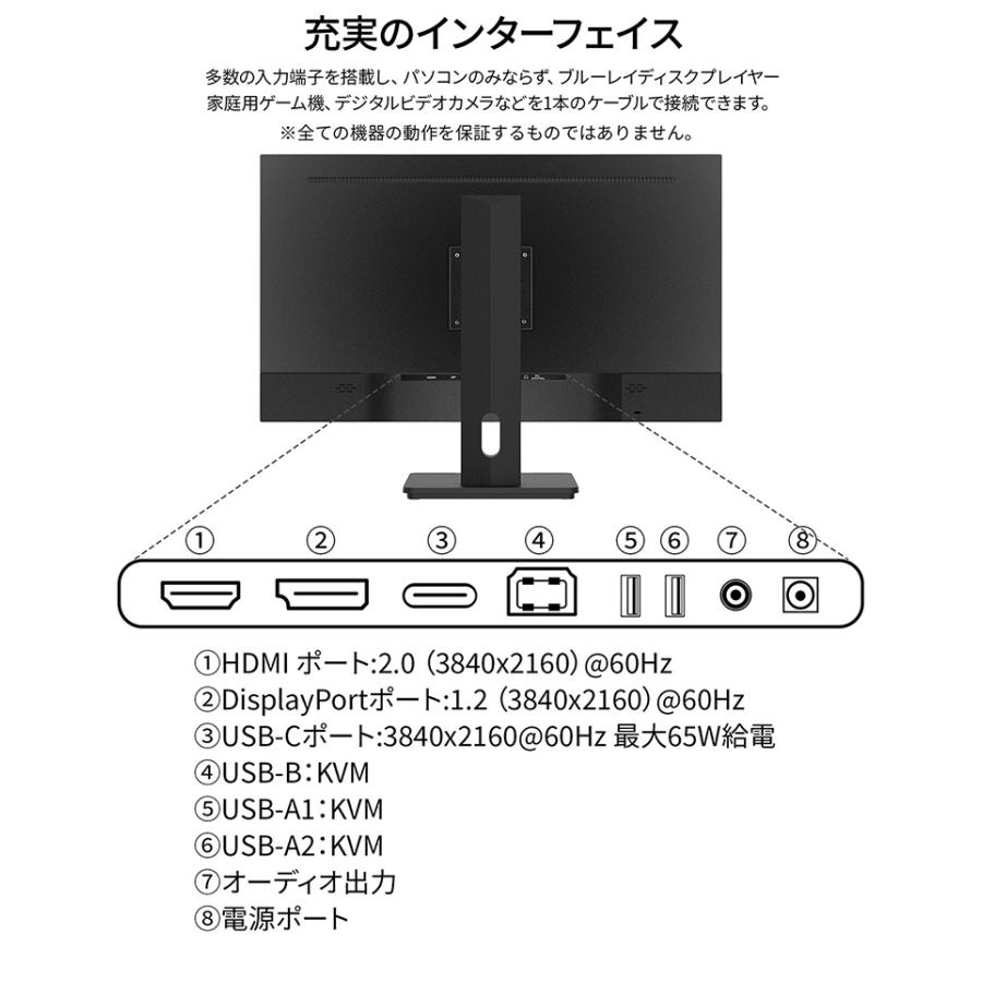 JAPANNEXT 28型 IPS 4K液晶モニター USB Type-C(最大65W給電対応 JAPANNEXT 28型 IPS 4K液晶モニター USB Type-C(最大65W給電対応