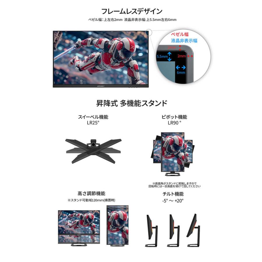 JAPANNEXT（ジャパンネクスト） JAPANNEXT 27インチ IPSパネル搭載