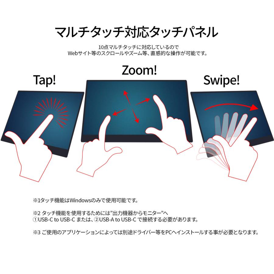 JAPANNEXT（ジャパンネクスト） JAPANNEXT 14インチ IPSパネル搭載 10